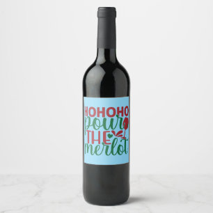 Rótulo De Garrafa De Cerveja Ho Ho Pour The Merlot