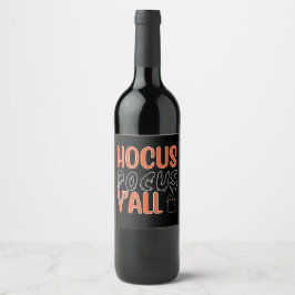 Rótulo De Garrafa De Cerveja Hocus Pocus Y'all Halloween Design