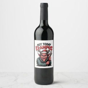 Rótulo De Garrafa De Cerveja Hoje não é o Natal do Krampus Mau Krampus