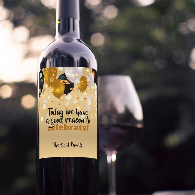 Rótulo De Garrafa De Cerveja Hoje Temos Uma Boa Razão Para Celebrar O Moderno (Criador carregado)