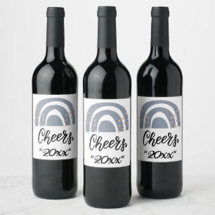Rótulo De Garrafa De Cerveja Holiday Cheers Boho Rainbow Modern