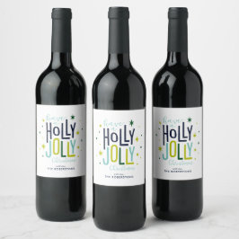 Rótulo De Garrafa De Cerveja "Holly Jolly", Natal personalizado