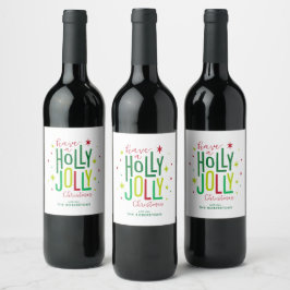Rótulo De Garrafa De Cerveja "Holly Jolly", Natal personalizado