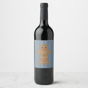 Rótulo De Garrafa De Cerveja Homem de Biscoito Gingerbread Divertido e Elegante