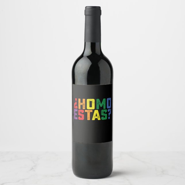 Rótulo De Garrafa De Cerveja Homo Está Espanhol, Funny Orgulho gay LGBTQ (Frente)
