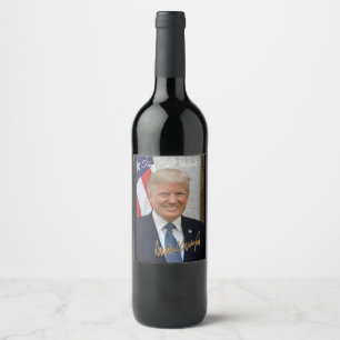 RÓTULO DE GARRAFA DE CERVEJA HORA DE CELEBRAR COM PRES. TRUMP!