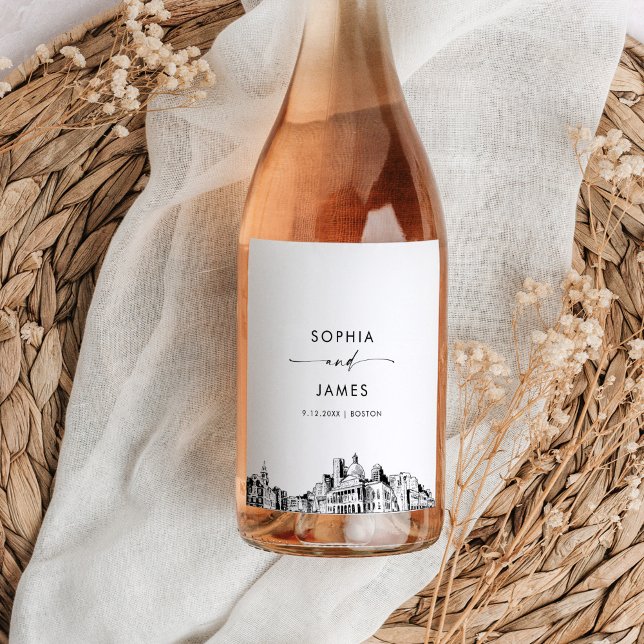 Rótulo De Garrafa De Cerveja Horizonte de Boston (Criador carregado)