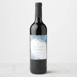 Rótulo De Garrafa De Cerveja Hortênsia floral Batismo