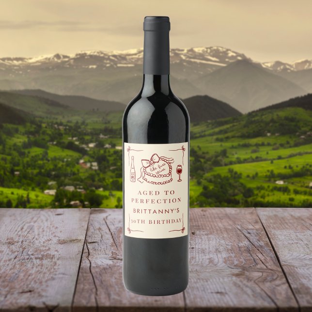 Rótulo De Garrafa De Cerveja Idade Para Perfeição Como Festa de aniversário De  (Criador carregado)