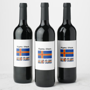 Rótulo De Garrafa De Cerveja Ilhas Ashland Bandeira Ålander Personalizada