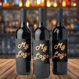 Rótulo De Garrafa De Cerveja Imagem de logotipo personalizado preto ouro empres