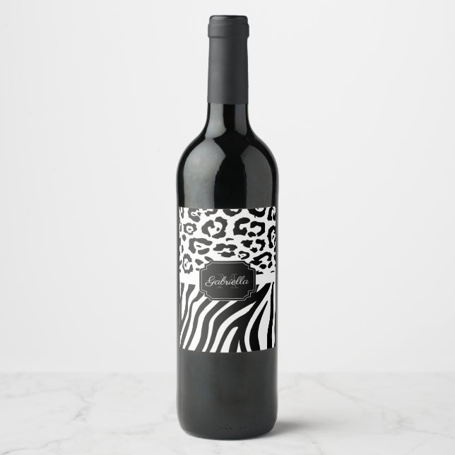 Rótulo De Garrafa De Cerveja Impressão do Lepard / Impressão Zebra (Frente)