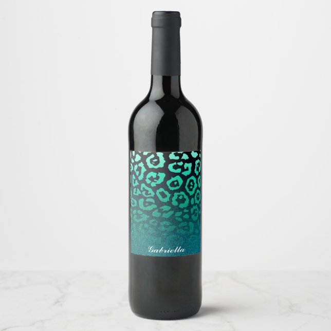 Rótulo De Garrafa De Cerveja Impressão Leopardo (Frente)
