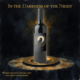 Rótulo De Garrafa De Cerveja In the Darkness of the Night” – The Moon’s Silent 