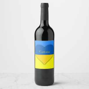 Rótulo De Garrafa De Cerveja Indicador da Ucrânia Blue Yellow Thunder_Cove