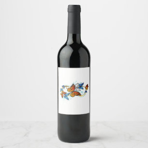 Rótulo De Garrafa De Cerveja Infinidade de Borboletas Monarca