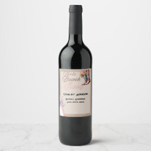 Rótulo De Garrafa De Cerveja Inicializa o Chá de panela Brunch e Bubble