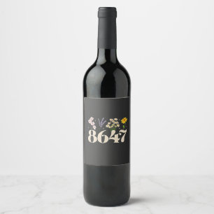Rótulo De Garrafa De Cerveja intage 8647, Anti Trump, Feminista Floral, Sutil