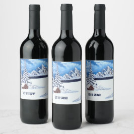 Rótulo De Garrafa De Cerveja Inverno Maravilhoso