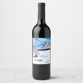 Rótulo De Garrafa De Cerveja Inverno Maravilhoso