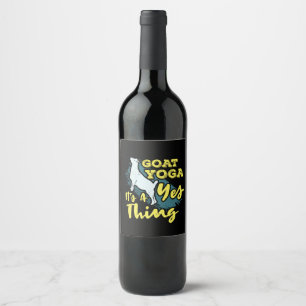 Rótulo De Garrafa De Cerveja Ioga Goat Goatyoga