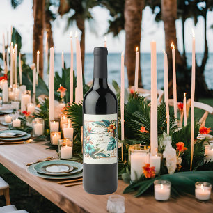 Rótulo De Garrafa De Cerveja Iridescência tropical