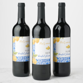 Rótulo De Garrafa De Cerveja Isso é amor | Chuveiro de Noiva de Limão Mediterrâ