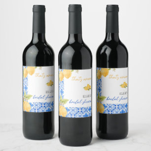 Rótulo De Garrafa De Cerveja Isso é amor Chuveiro de Noiva de Limão Mediterrâ
