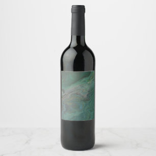 Rótulo De Garrafa De Cerveja Jade 2 Verde Escuro Abstrato