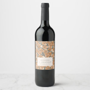 Rótulo De Garrafa De Cerveja Jantar de Ensaio Floral Amarelo Boho Moderno Perso