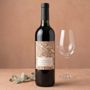 Rótulo De Garrafa De Cerveja Jantar de Ensaio Floral Amarelo Boho Moderno Perso