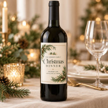 Jantar de Natal Elegante Evergreen Vinho Personali
