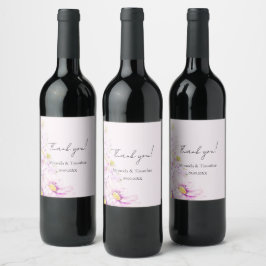 Rótulo De Garrafa De Cerveja Jardim de Boho Floral, Rosa-Rosa Artístico