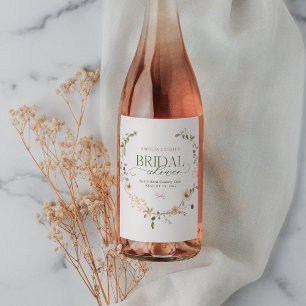 Rótulo De Garrafa De Cerveja Jardim de Contos de Fadas Caprichoso e Laços Chá d