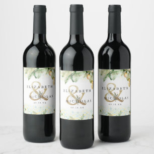 Rótulo De Garrafa De Cerveja Jardim de Limão Italiano Casamento Personalizado