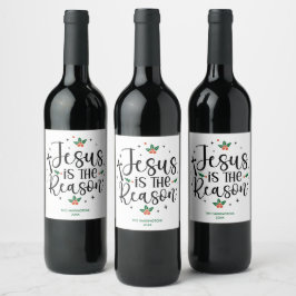 Rótulo De Garrafa De Cerveja Jesus é a Razão Costume Cristão Religioso