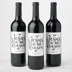 Rótulo De Garrafa De Cerveja Jesus é a Razão Costume Cristão Religioso