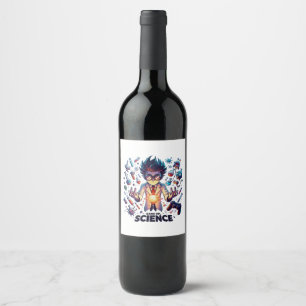 Rótulo De Garrafa De Cerveja Jogo de Concoção Química, Tema de Ciência