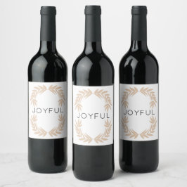 Rótulo De Garrafa De Cerveja Joyful Leaves