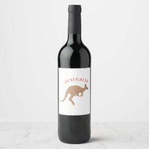 Rótulo De Garrafa De Cerveja Kangaroo Austrália