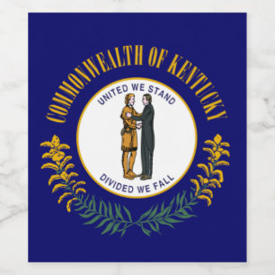 Rótulo De Garrafa De Cerveja Kentucky: Bandeira do Estado dos EUA da Comunidade