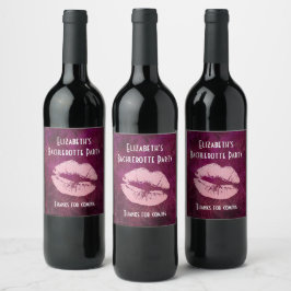Rótulo De Garrafa De Cerveja Lábios de Lantera Sexy Rosa, Festa Glamorosa