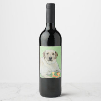 Rótulo De Garrafa De Cerveja Labrador Amarelo - Impressão de Retriever e Tênis