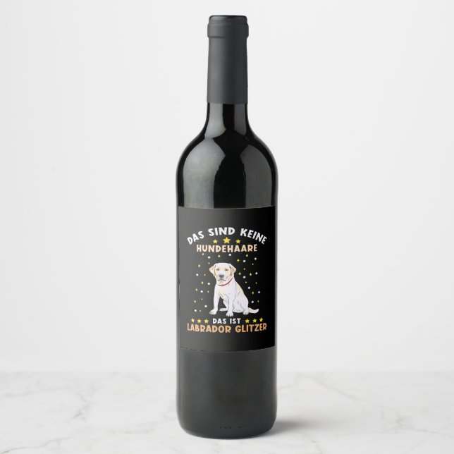 Rótulo De Garrafa De Cerveja Labrador Glitter (Frente)