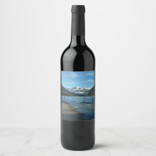 Rótulo De Garrafa De Cerveja Lago Mendenhall na paisagem de Juneau Alasca