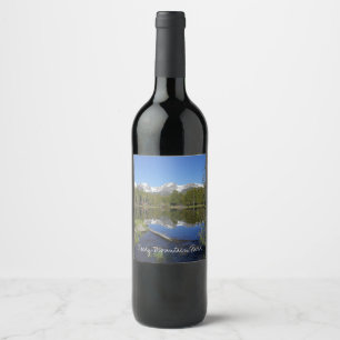 Rótulo De Garrafa De Cerveja Lago Sprague II no Parque Nacional das Montanhas R