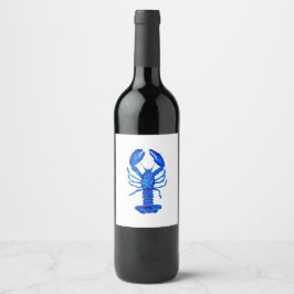 Rótulo De Garrafa De Cerveja Lagosta Azul