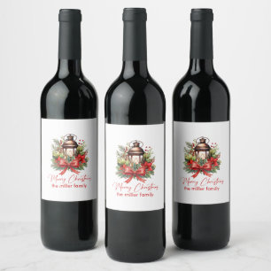 Rótulo De Garrafa De Cerveja Lâmpada Decorada de Natal Feliz Natal
