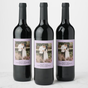 Rótulo De Garrafa De Cerveja Lavanda Foto Obrigado Casamento
