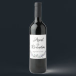 Rótulo De Garrafa De Cerveja Lavanda, rosas brancas, Eucalyptus Botanic<br><div class="desc">Um design elegante e vintage com eucalipto,  rosas brancas e lavanda pintada em cor d'água romântica. - personalizável para qualquer ocasião</div>